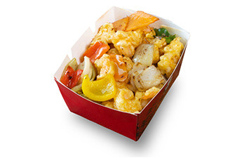 Camarones con vegetales